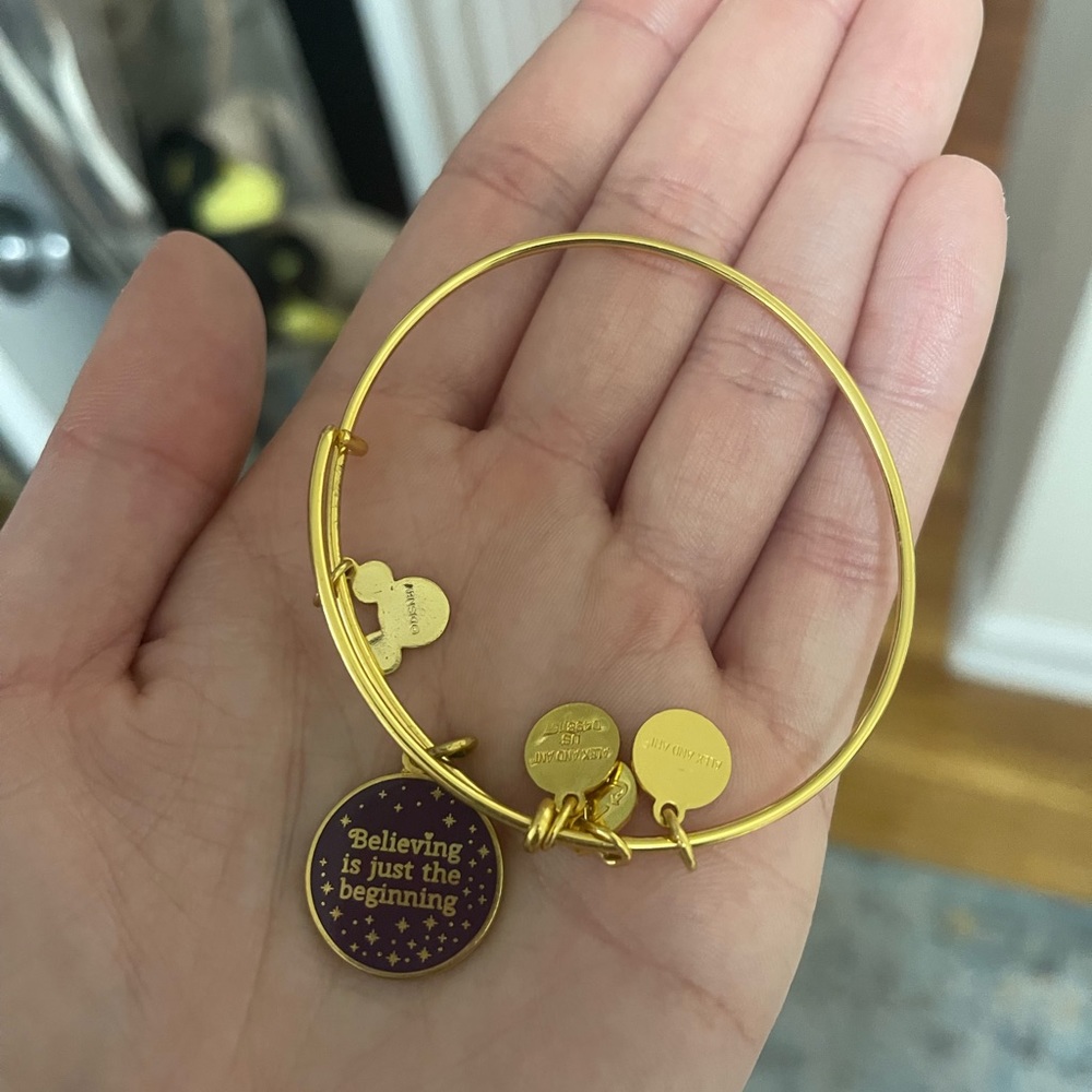 Like new Disney Alex and Ani “Believing is Just the Beginning” bracelet